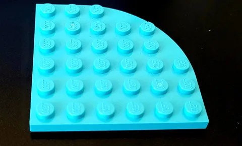 LEGO PLATE 6003 Round Corner 6x6 MEDIUM AZURE  ⛭  1pc