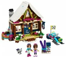 Lego Friends 41323 Snow Resort Chalet Amy Andrea Gray Fox Husky No Manual