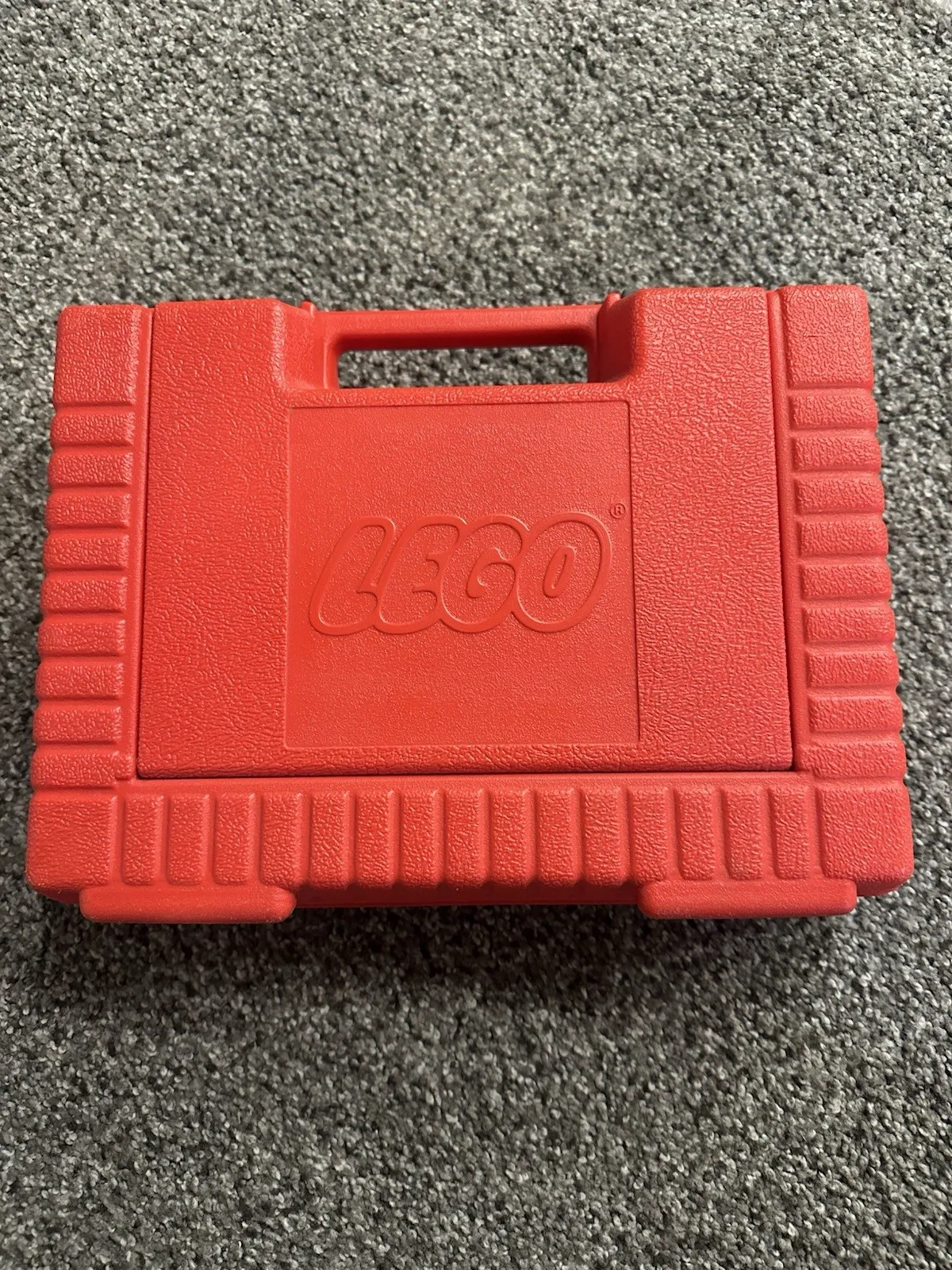 LEGO 1985 Vintage Red Plastic Storage Suitcase Carry Case  Made in USA