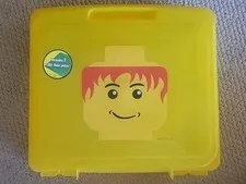 2009 Yellow Lego Iris Project Storage Case  Organizer Holder 13" x12" x 3"