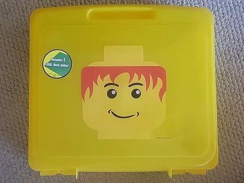 2009 Yellow Lego Iris Project Storage Case  Organizer Holder 13" x12" x 3"