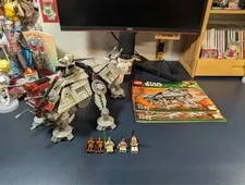 LEGO Star Wars: AT-TE (75019) Yellowed With Instruction No Box As-Is