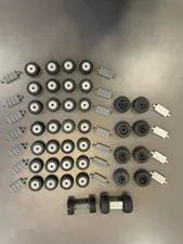 LEGO WHEELS RIMS TIRES LOT OF 40 SETS 37x18 30.4x14 120 TOTAL PIECES