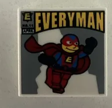 LEGO “EveryMan” 2x2 Printed Tile Minifigure Superhero Dad Simpsons Comic Book