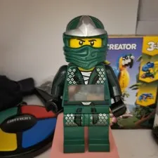 LEGO Ninjago Lloyd Green Ninja LCD Digital Light Up Alarm Clock 9.5 Works TESTED