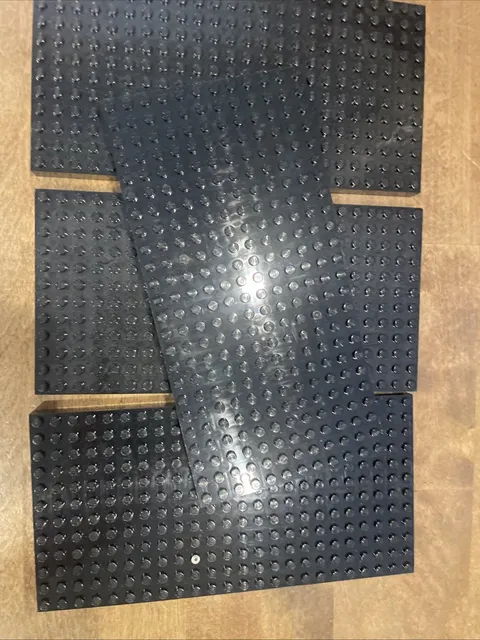 Lego Lot of 4 Brick 12x 24 Thick Base Plate Castle Black