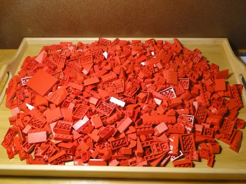 Lego Bulk Lot Red Angles Slopes Specialty Parts Pieces Bricks