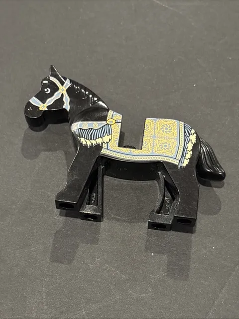 LEGO Horse, Prince of Persia 4493c01pb06 w/ Sand Blue and Gold Bridle Persian
