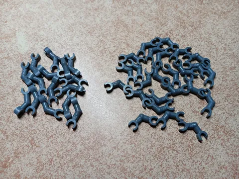 LEGO LOT 40 DARK BLUISH GRAY SKELETON ARMS BENT 90° VERTICAL & HORIZONTAL GRIP