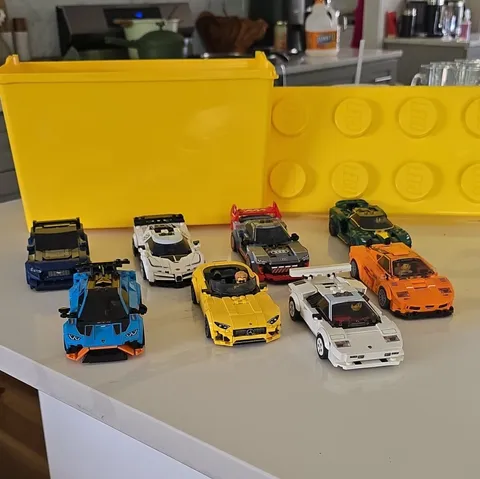 Lot of 8 LEGO cars; price is for the entire lot, not sold individually.