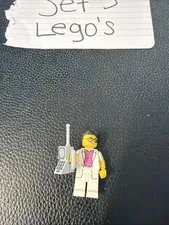 LEGO Professional yuppie Minifigure White Outfit Pink Shirt w/ Cell Phone CMF