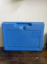 Vintage 1983 Hard Blue Plastic LEGO Carrying Storage Case Box Bin Tote