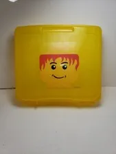 Lego Building Block IRIS Project Case Storage Container Organizer 13x12x3 YELLOW