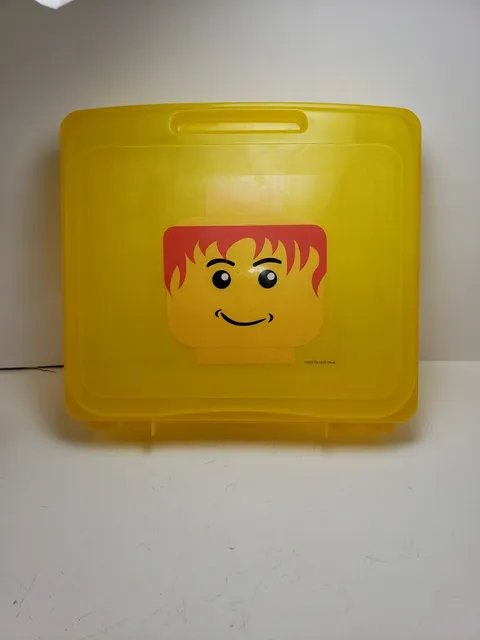 Lego Building Block IRIS Project Case Storage Container Organizer 13x12x3 YELLOW