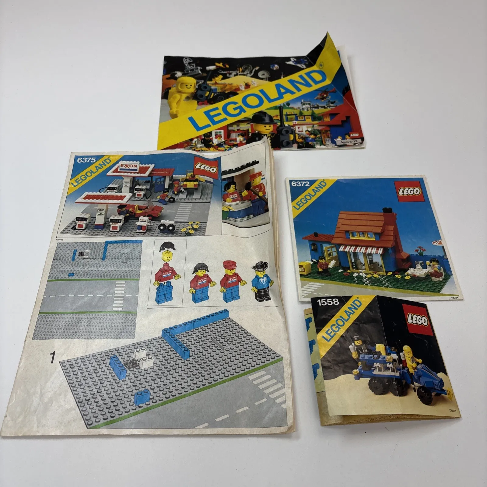 Lego LOT Legoland  1558 6372 6375 Instructions Manuals ONLY & 1982 Cat NO PIECES