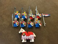Lego Vintage Castle Lot Lion Knight Minifigures shields weapons helmets barding