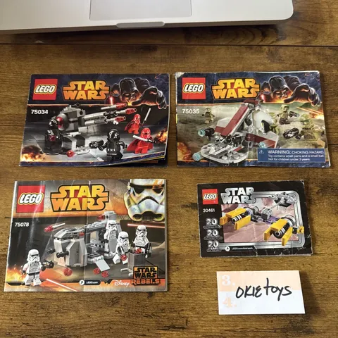 Lego Star Wars 75034, 75035, 75078, 30461 Instructions Manual Only