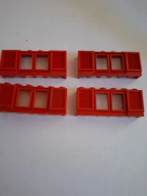 No 300. 4x Lego Windows From The 70s 1x6x2
