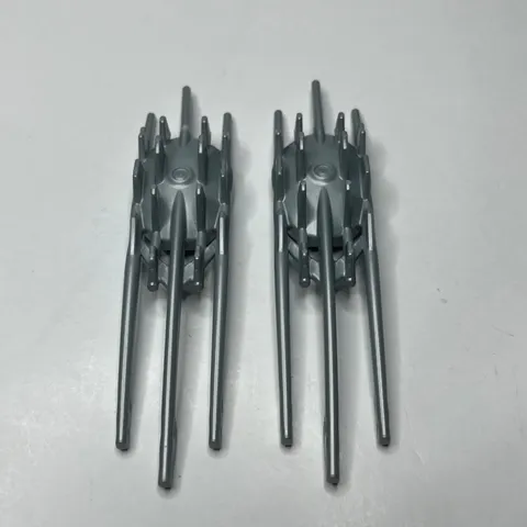 LEGO Bionicle Weapon Barraki Protosteel Tri-Talon 57568 Pearl Light Gray x2