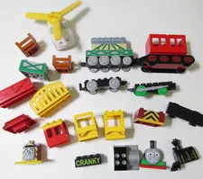 Lego Duplo Train Pieces Lot some Thomas Friends pieces Helicopter Cabin Cars