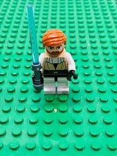 LEGO Star Wars Obi-Wan Kenobi Minifigure sw0197 w/ Blue Lightsaber Clone Wars