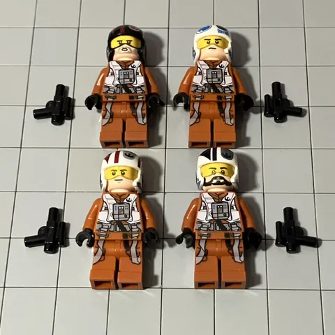 Lego Star Wars Minifigure Lot Poe Dameron & X-Wing Pilot Resistance 75102 E9 54