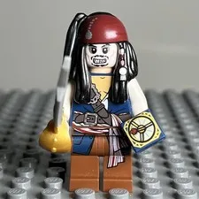 LEGO Pirates of Caribbean: Captain Jack Sparrow Skeleton Minifigure poc012 2P3