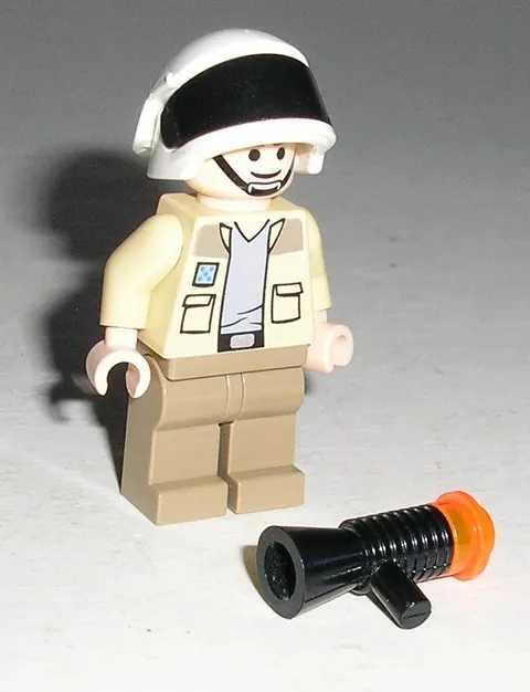 LEGO Star Wars CAPTAIN ANTILLES Light Bluish Gray Shirt Minifigure 10189 *Minty*