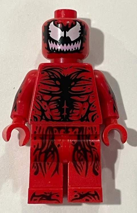 LEGO Marvel Carnage Minifigure Red Symbiote Spider-Man Villain Genuine Complete