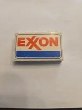 LEGO - (x2) EXXON Stickers - On 1x6 Bricks - From 6375 Gas Station - BA012pb08