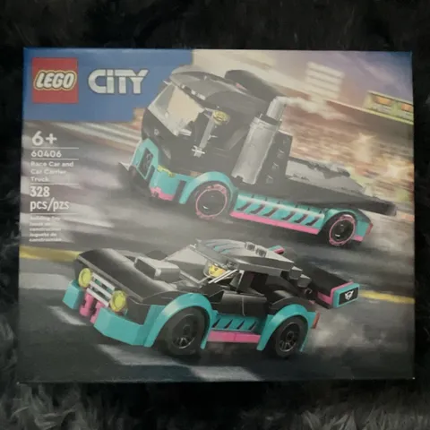 LEGO City Race Car & Car Carrier Truck 60406 Set 328 pcs Ages 6+