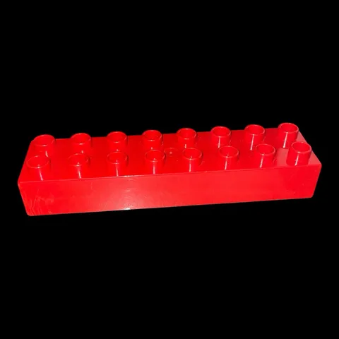 red Duplo 2X8 brick- combined shipping (RED24)