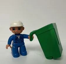 Lego Duplo Garbage Man & Bin HTF