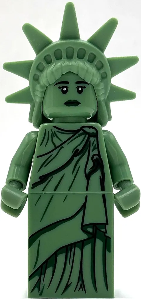 Lego New Lady Liberty Rubber Hair with Tiara Minifigure Only No Accessories
