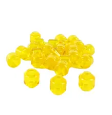 25 Pieces LEGO® Trans Yellow Minifigure Head Plain Vented Stud Part 3626