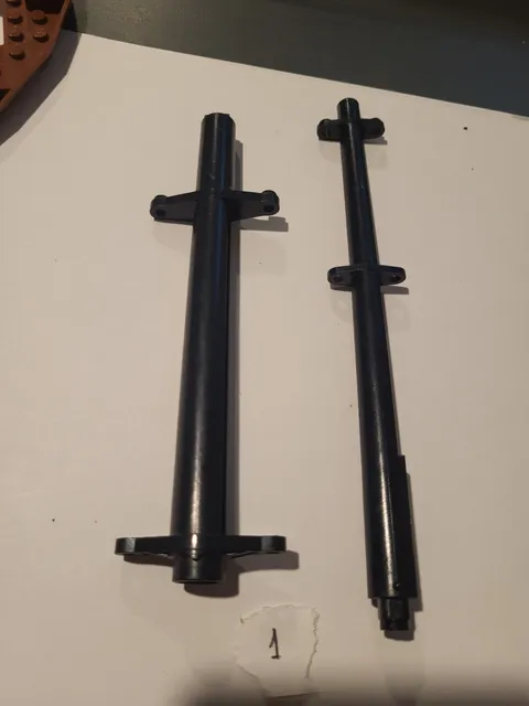 Lego Lot 2 Black Mast Pieces 2538a 2537a 6274 Pirates Middle Section Top Ship