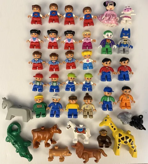 28 Lego DUPLO Minifigures & 10 Animals - Assorted, See Pics
