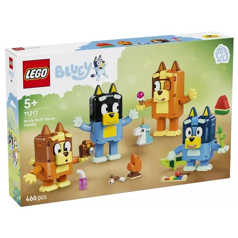 LEGO Bluey Brick-Built bluey Family Set 11217 bluey Bingo Mum Dad 466pc