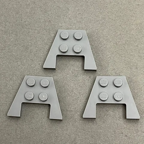 Lego 90194 Wedge Plates Dark Gray Replacement Parts Pieces Lot of 3