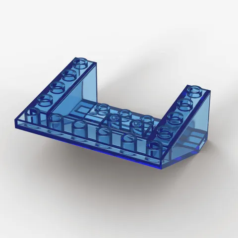 LEGO ® Slope, inverted: 4228 - transparent dark blue - used