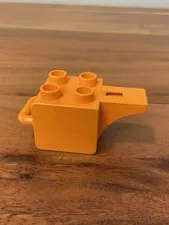 Vintage Lego Duplo Orange Train Whistle For Kids 2 X 2 X 1 1/2 W/ 4 Studs #2