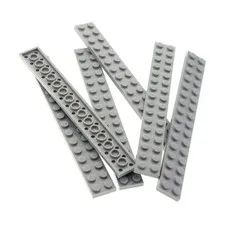 6X Lego Building Brick Plate 2X16 New Light Gray Strip Star Wars 4211486 4282
