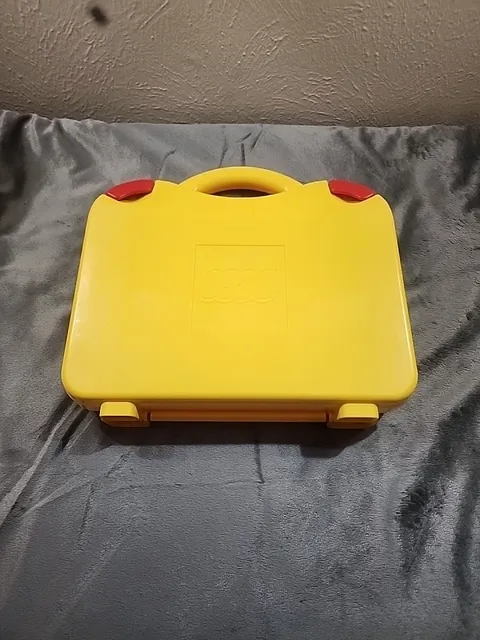 LEGO Carrying Case Hard Plastic with Dividers Yellow Orange Red