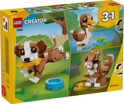 LEGO Creator 3-in-1 Set Cute Animals: Playful Puppy - Animal Figure Casual...