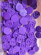 Lego 14769 Dark Purple Qty 104 NEW Tile, Round 2 x 2 with Bottom Stud Holder