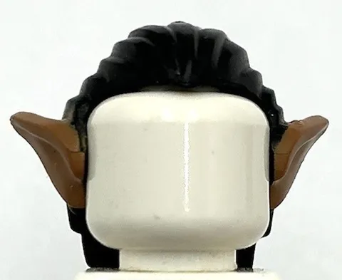 Lego New Elf Orc Minifigure Black Hair with pointed Elf Ears Piece