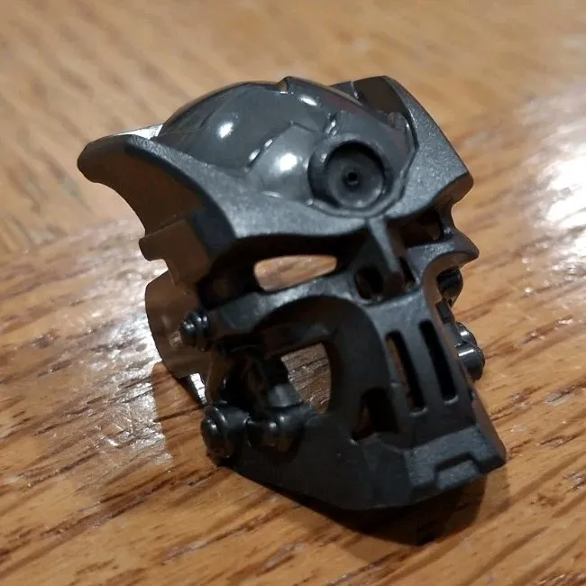 LEGO BIONICLE Dark Gray Plastic Skeleton Mask / Helmet Piece