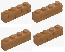 LEGO ® 4x brick 1x4 medium nougat 15533 6055309 brick modified New