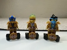 LEGO NINJAGO 10th Anniversary Minifigures Jay, Zane, and Nya (Lot of 3)