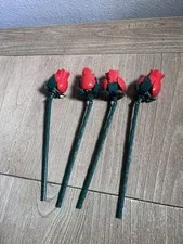 LEGO Botanicals 4 Long Stem Roses No Box Or Instructions Used